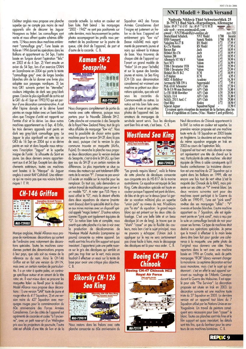 Replic 174 - Hawker Typhoon, Hawker Hunter, McDD F3H-2N Demon